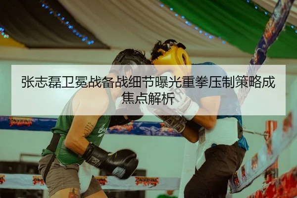 张志磊卫冕战备战细节曝光重拳压制策略成焦点解析